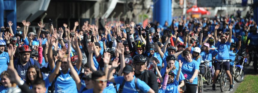 Bicicleteada del Banco Ciudad para celebrar los 50.000 rodados vendidos