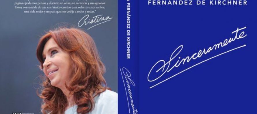 Cristina Kirchner sorprendió y anunció el lanzamiento de su libro “Sinceramente”