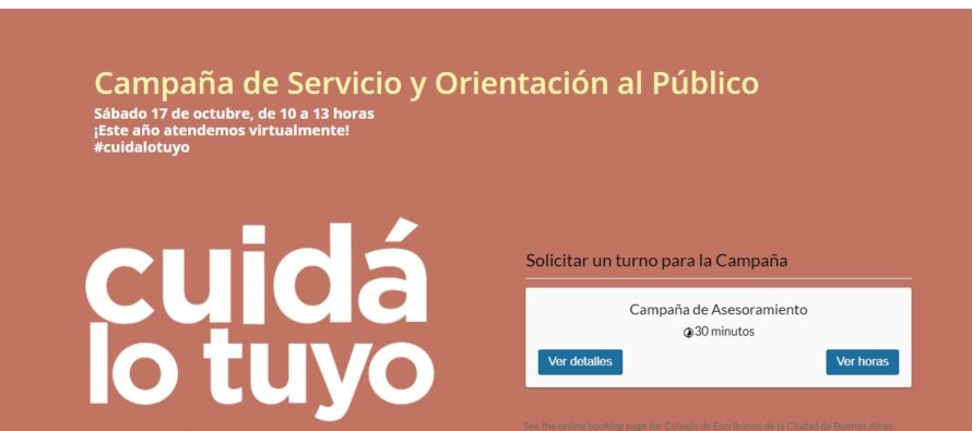 Escribanos de la Ciudad celebran los 10 años de “Cuidá lo tuyo” con consultas virtuales