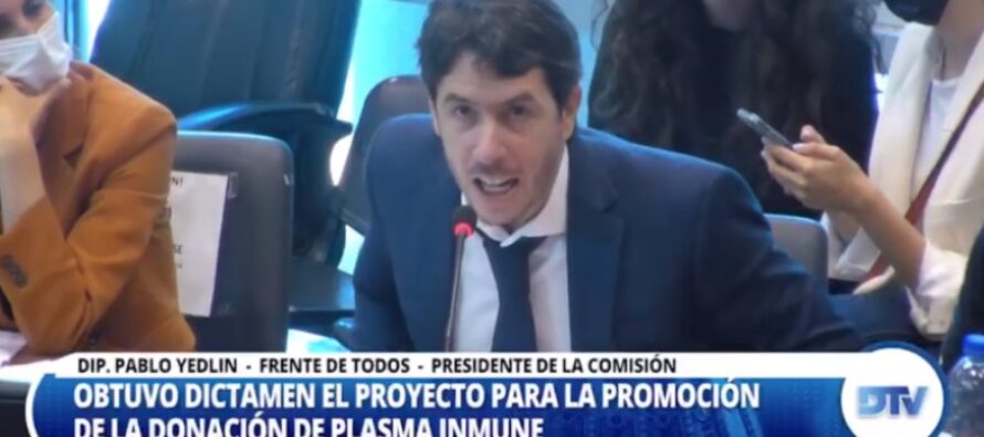 Diputados: avanza el proyecto para incentivar la donación voluntaria de plasma inmune