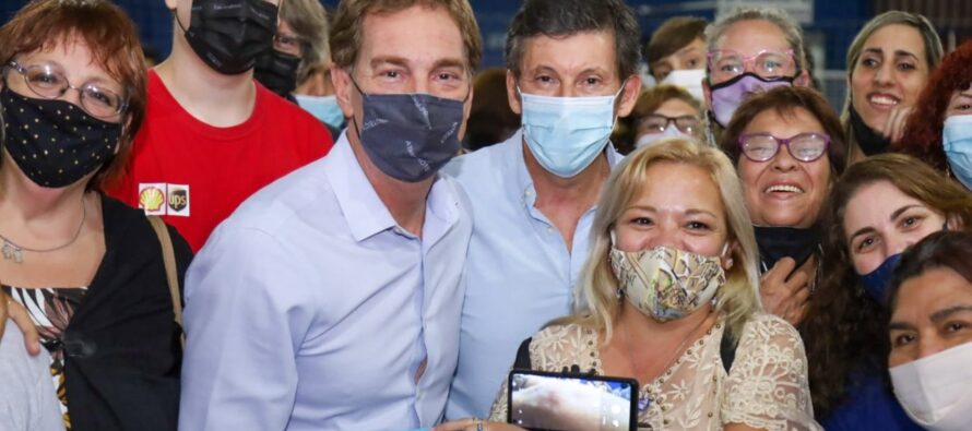 Posse recibió a Santilli en Boulogne y dialogaron con comerciantes