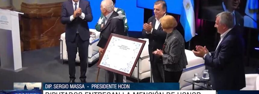 Diputados reconoció la trayectoria de Hipólito Solari Yrigoyen en el Congreso