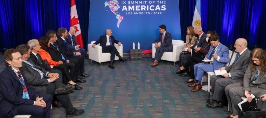 IX Cumbre de las Américas: Sergio Massa y Alberto Fernández dialogaron con Justin Trudeau