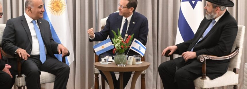 Juan Manzur se reunió con el Presidente de Israel en busca de afianzar la relación bilateral