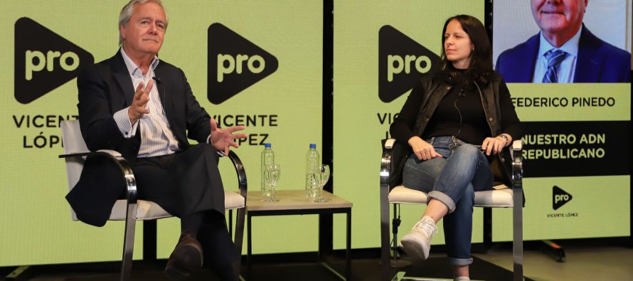 Con la mira en las elecciones, Soledad Martínez y Federico Pinedo dieron una charla en Vicente López