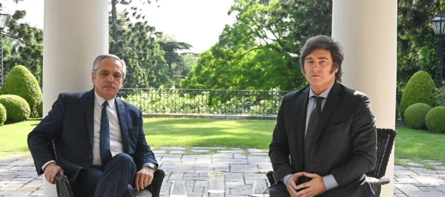 Transición: Javier Milei se reunió con Alberto Fernández en la Quinta de Olivos