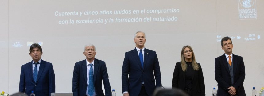 El Colegio de Escribanos porteño realizó la convención notarial con la presencia de Cúneo Libarona