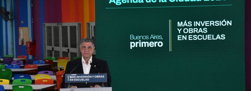 Jorge Macri presentó una fuerte inversión en educación: más de $145 mil millones en obras para las escuelas